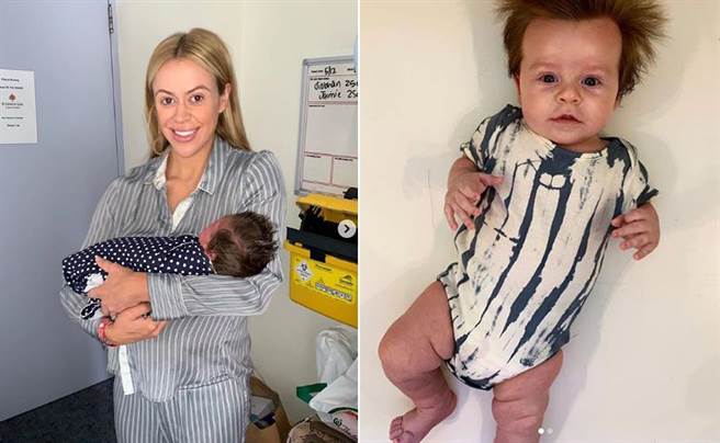 怒髮衝冠男婴 4个月大髮量太惊人(图翻摄自IG/tarasimich)