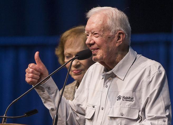 美前总统吉米．卡特表示，中国世纪已经到来，川普为此感到不安。（图／美联社）