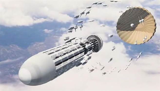 美空军公布2030科技发展战略，已确立5个发展方向。图为新一代的蜂群智慧武器概念图。（图／美国国防部）