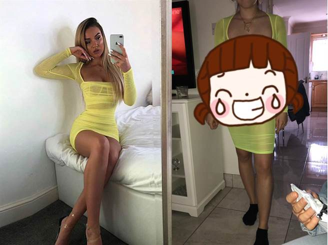 网购衣到货她笑喷 一穿全身被看光(图翻摄自/推特/jodiehoward)