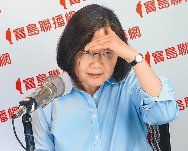 蔡英文總統昨日反擊柯文哲指出，在外交上，台灣從來都不是挑釁者。圖為蔡英文14日在電台受訪時的畫面。（范揚光攝）