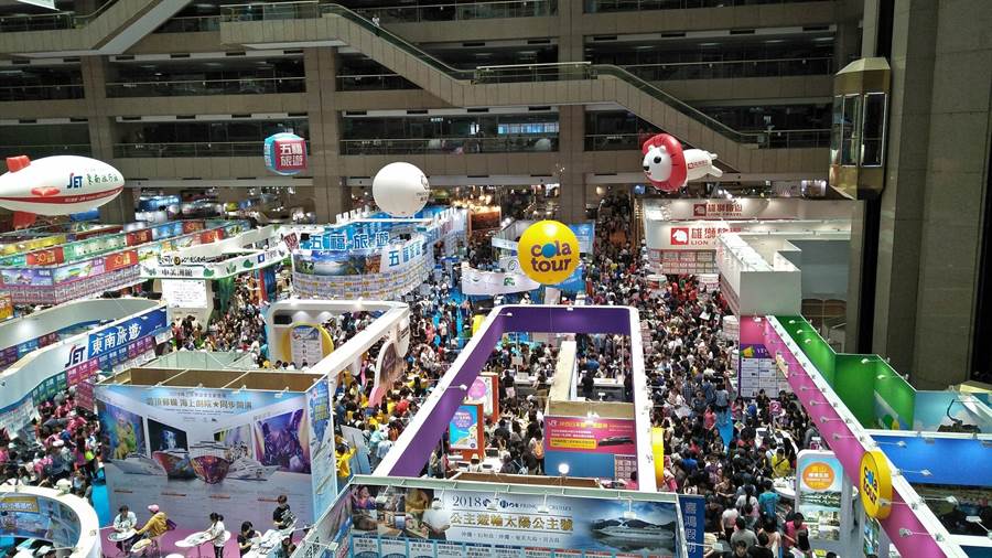 2019上半年度全台最大TTE台北旅展，此刻在台北世貿一館展出，但大陸旅遊業者參與攤位比去年少 3成。(圖擷自台北旅展官網)