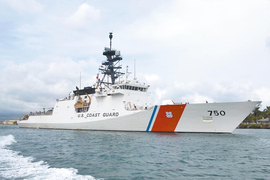 美國海軍伯索夫號3月24日通過台灣海峽。（取自美國國土安全部）