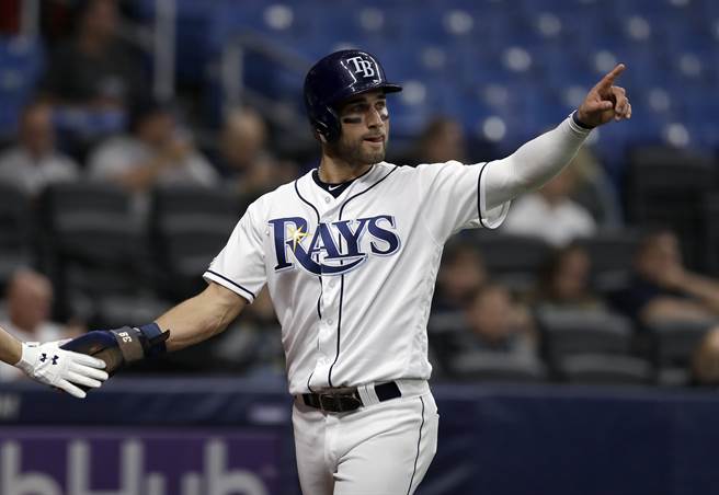 光芒外野手凱麥爾不想要被交易，盼永留坦帕灣。（美聯社資料照）