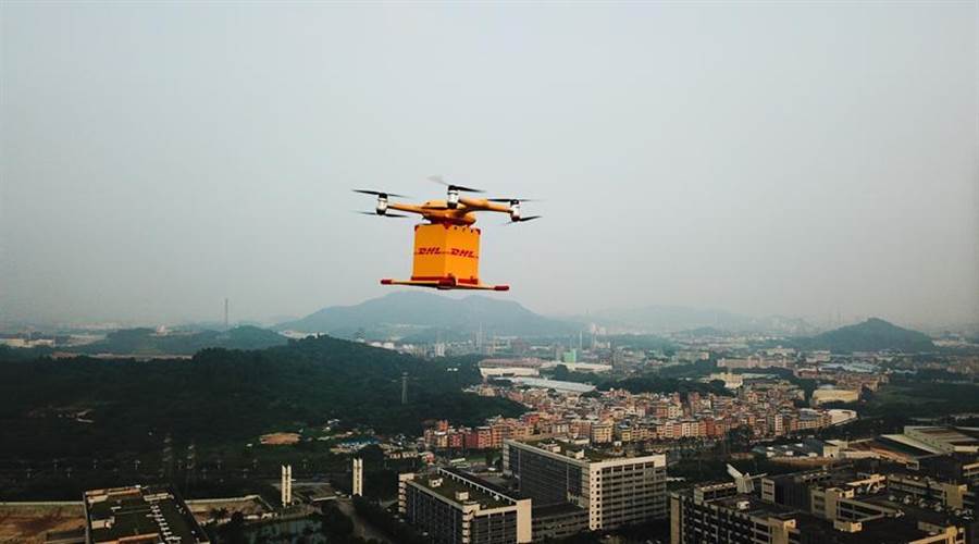 （DHL國際快遞首度於中國推出全自動智慧型物流無人機遞送服務。圖：DHL提供）