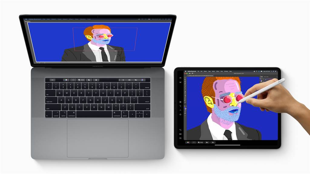 macOS Catalina 可將 iPad 作為延伸螢幕，且支援無線連接的方法。（圖／翻攝蘋果官網）
