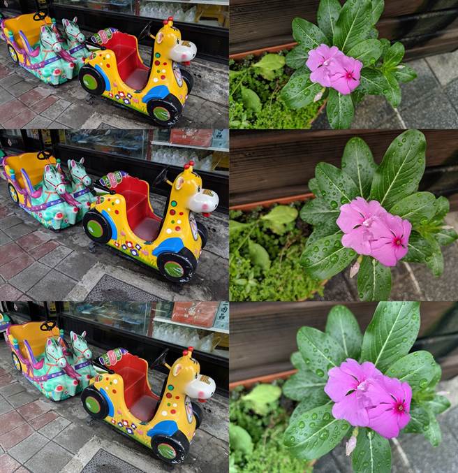 Pixel 3、Pixel 3a 以及iPhone XS Max对比照片。(图／黄慧雯摄)