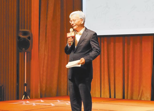 《旺報》社長黃清龍24日出席頒獎典禮並致詞。（記者陳君碩攝）
