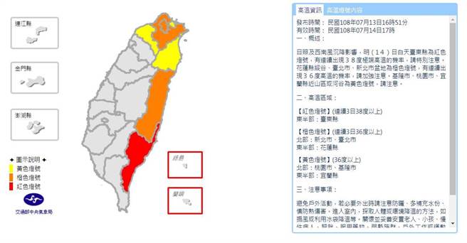 明天7縣市熱爆 台東恐有38度極端高溫 生活 中時