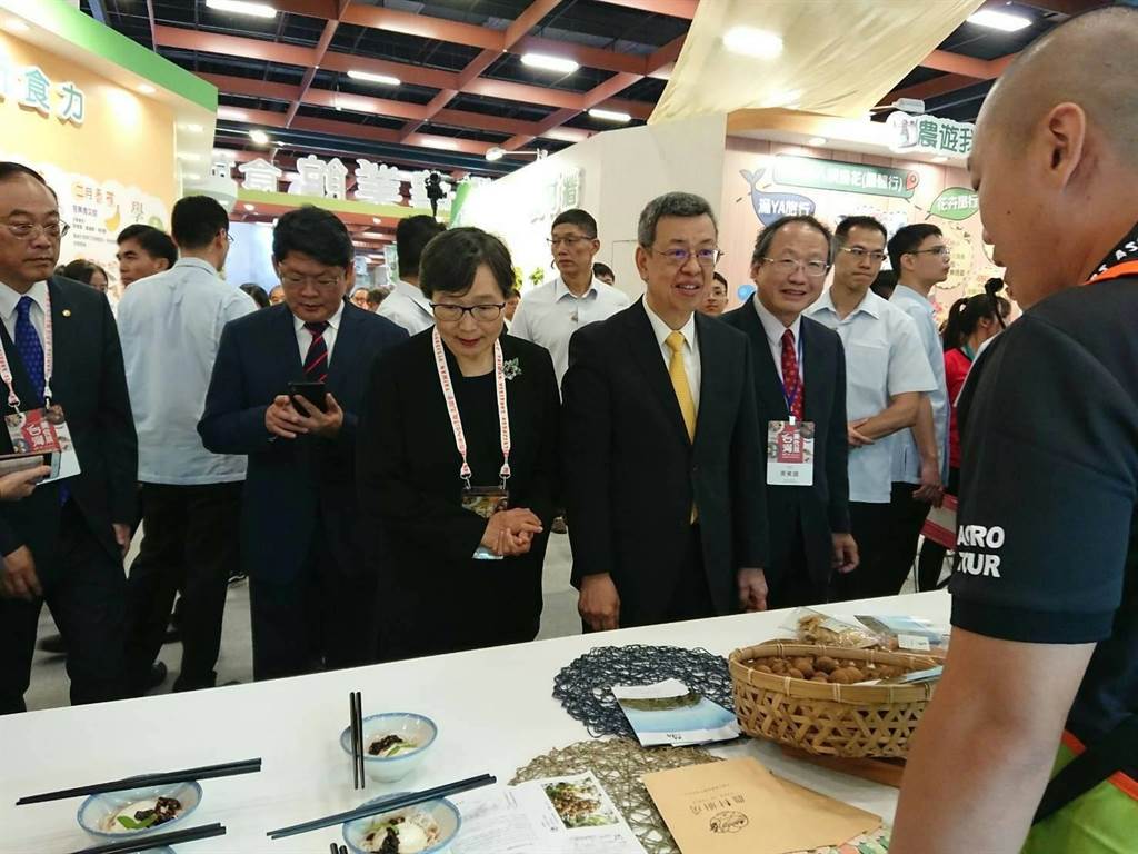 ：「2019台灣美食展」26日在台北世貿一館盛大展開，其中台灣農業館展現台灣農業的新「食」力。（馮惠宜翻攝）