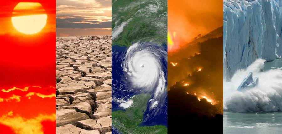 NOAA說，今年的極端氣候災情嚴重，炎熱、大旱、風暴、大火與極區融冰。(圖/NOAA)