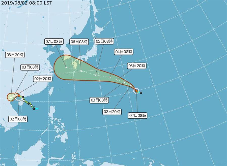 輕颱范斯高形成，預計下周影響日本九州。（圖／取自氣象局網頁）