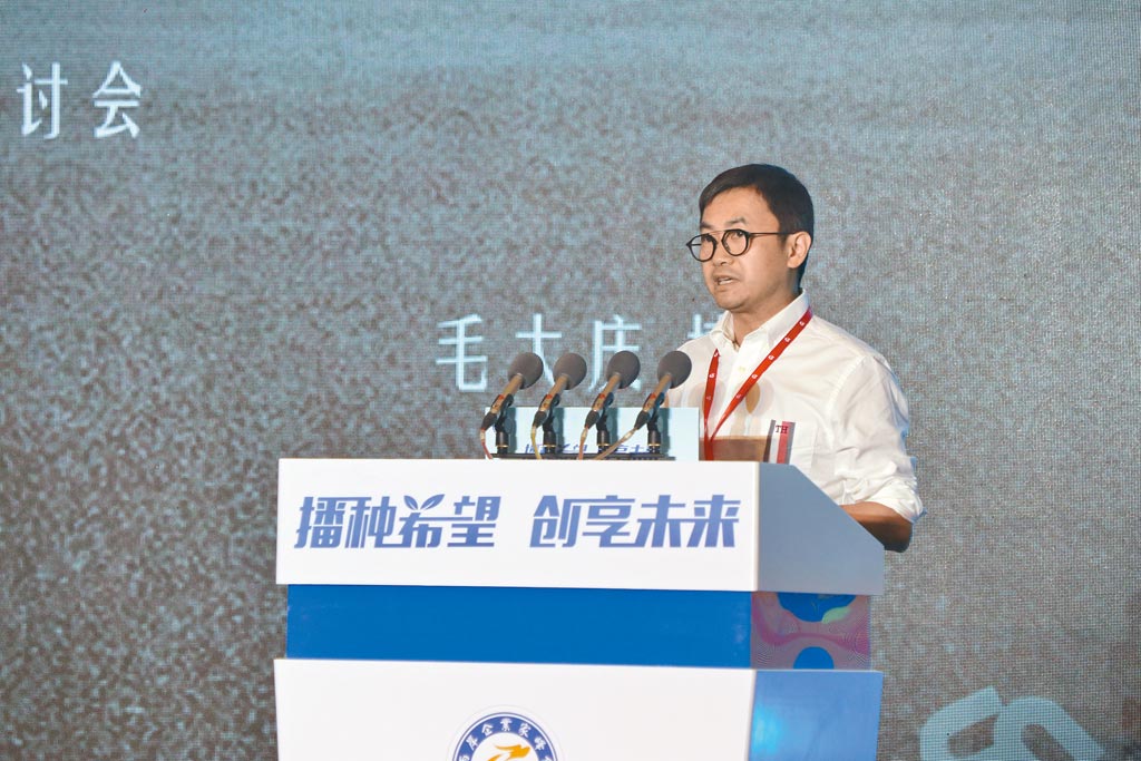 北京優客工場創始人毛大慶認為，台青到大陸創業有天時地利人和等優勢。（記者吳泓勳攝）