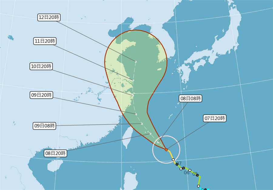 利奇馬不排除變強颱 氣象局 周四3地區先防豪雨 生活 中時新聞網