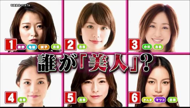 节目组拿6张正妹照给200名路人选择(图翻摄自/bilibili)