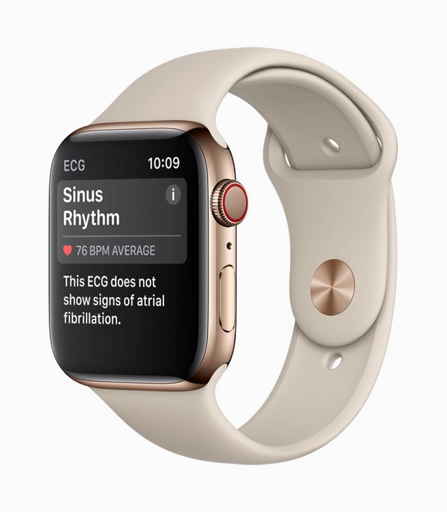 Apple Watch Series 4本搭載心電圖功能，可是目前台灣蘋果確認，現階段仍無法讓該功能上架。（蘋果官網）