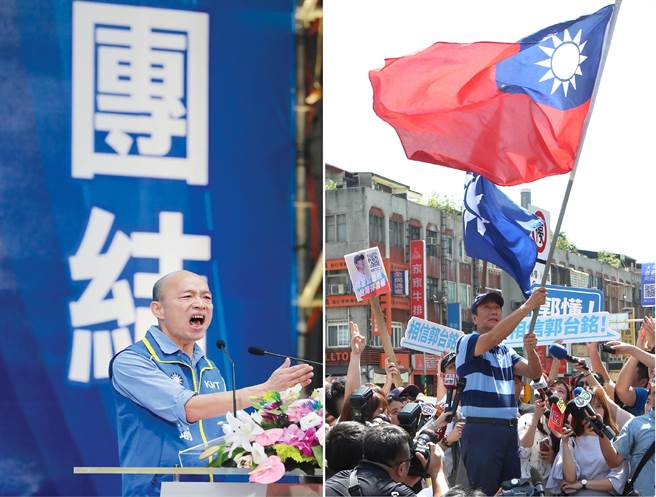 国民党2020总统提名人、高雄市长韩国瑜(左)、鸿海集团创办人郭台铭(右)。(图/合成图，本报资料照)