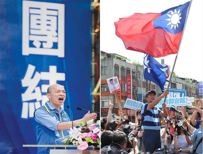 国民党2020总统提名人、高雄市长韩国瑜(左)、鸿海集团创办人郭台铭(右)。(图/合成图，本报资料照)