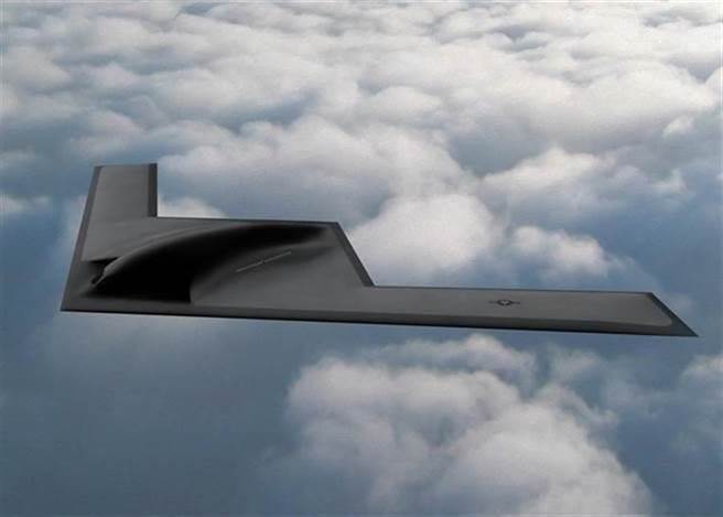 美国国防承包商诺斯洛普格鲁门（Northrop Grumman）公布的B-21战略轰炸机示意图。（诺斯洛普格鲁门）