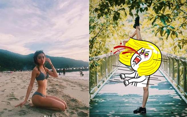 热裤妹倒立劈一字马 曲线极致诱人(图翻摄自/IG/celine13_)