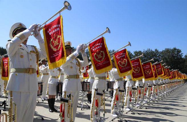 中共解放军联合军乐团。(图/王铭义)