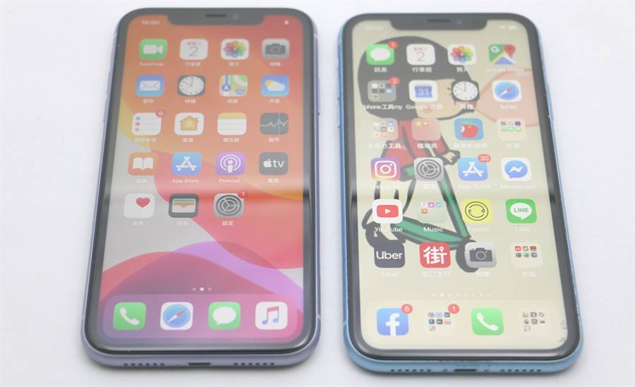 iPhone 11 與iPhone XR的螢幕規格相同。(黃慧雯攝)