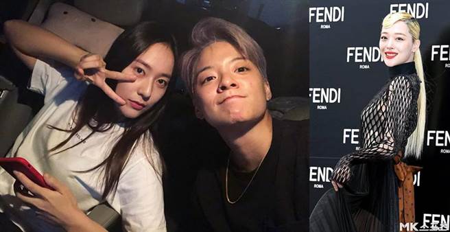 前f(x)成员雪莉（右）惊传过世，前成员也是好友的Amber（中）宣布暂停活动。（图／翻摄自IG）