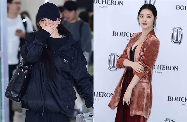 具荷拉稍早现身机场，赶在最后一刻参加雪莉追悼会。（图／取自《Dispatch》韩网；达志影像）