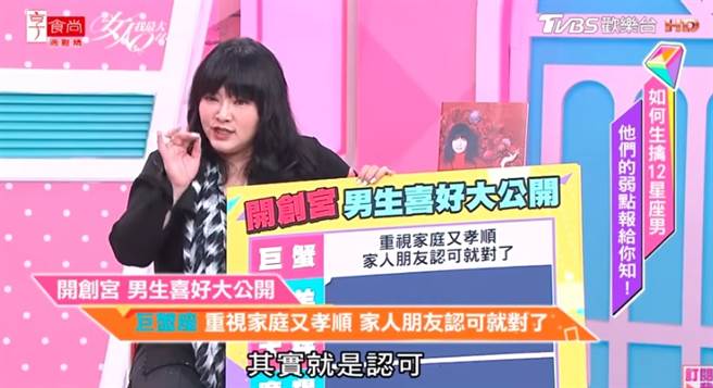 唐绮阳教你如何生擒12星座男人。（图／翻摄自女人我最大Youtube）