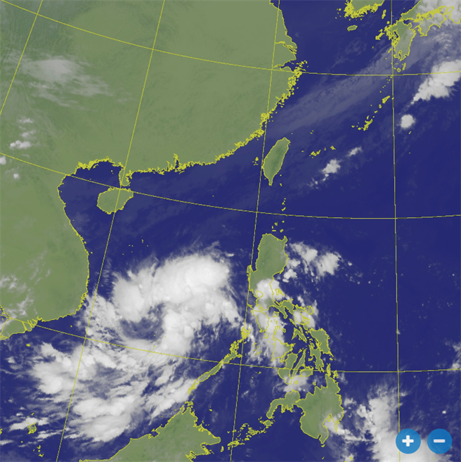 氣象局：麥德姆颱風最快今生成 路徑曝光。(圖為衛星雲圖/氣象局)