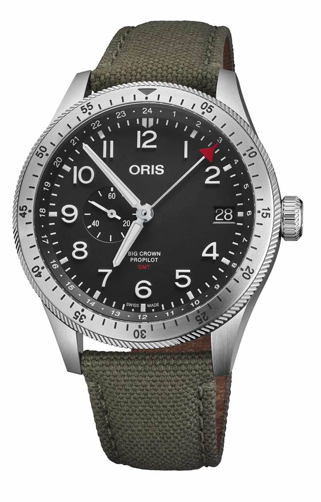 ORIS Big Crown ProPilot雙時區腕表，7萬5000元。（ORIS提供）