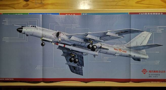 世界舰船杂志刊出轰6安装空射弹道飞弹的图片。(图/俄国卫星网)