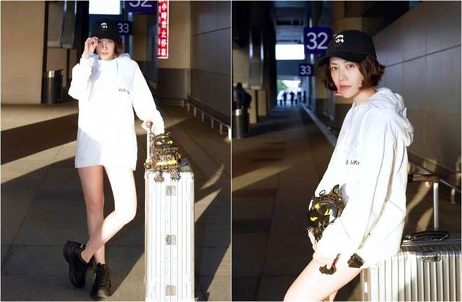 徐怀钰大玩下衣失踪，解放美腿。（图／取材自徐怀钰Yuki脸书）