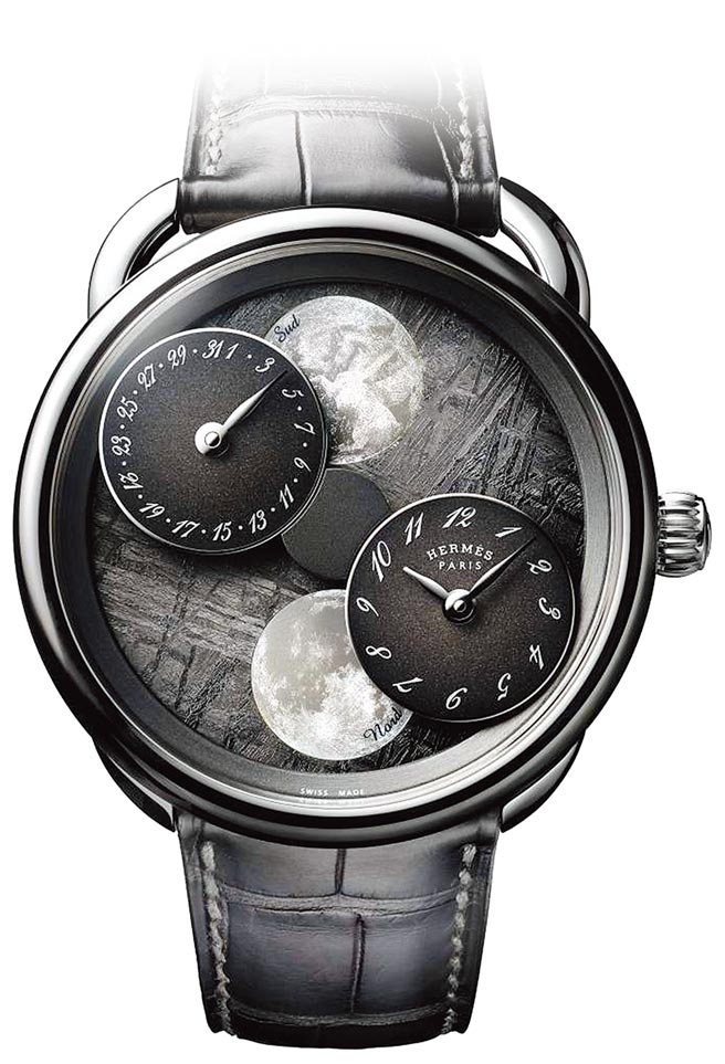 爱马仕Arceau L'heure de la lune月相表拿下「最佳日历与天文学奖」。（HERMES提供）