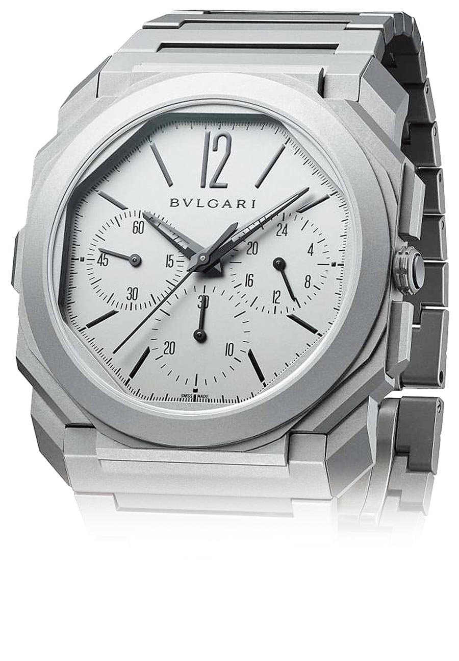 寶格麗今年以Octo Finissimo Chronograph GMT計時碼表拿下「最佳計時碼表獎」。（BVLGARI提供）