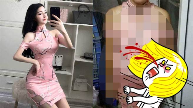 晒前凸后翘旗袍试穿照 画面太衝击(图翻摄自/微博/奇葩买家秀的日常)