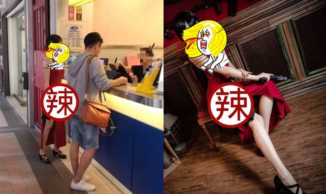 买饮料见高衩妹衣太紧 本尊掀暴动(图翻摄自FB/加藤军台湾粉丝团 2.0，IG/ay198978)