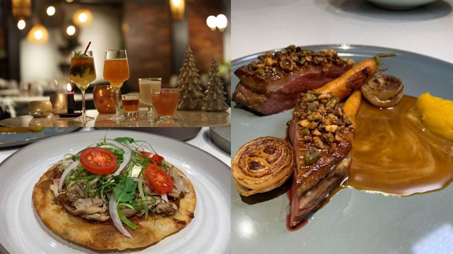 法系餐酒注入台味特點，推出蔥油餅、咖啡鴨胸等奇特菜。（圖／楊婕安攝、品牌供應）