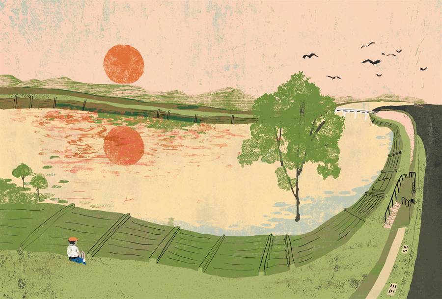 阿尼默以自身經歷改編為短篇漫畫〈旱溪〉，在其中可見台灣鄉土風情。(大塊文化提供／王寶兒台北傳真)