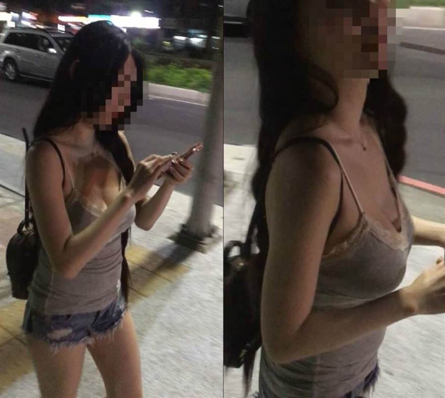 有網友在新年第一天在街上巧遇一名超火辣的正妹。(圖翻攝自FB/加藤軍路邊隨手拍)
