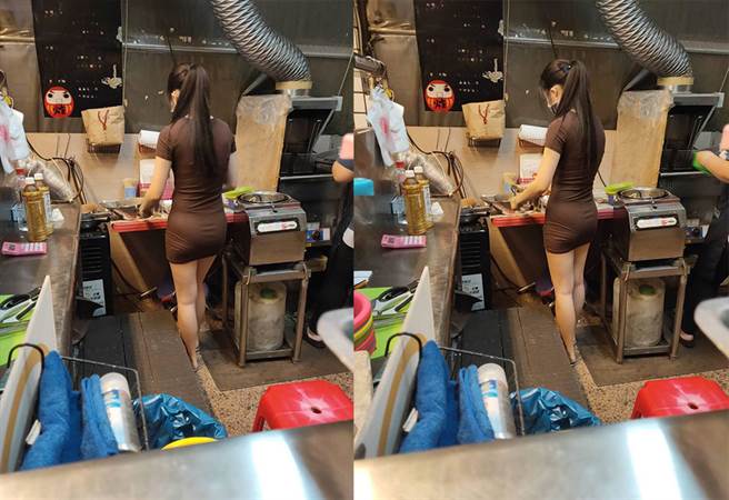 老板娘女儿身材姣好，让人忍不住多看几眼(图翻摄自/加藤军路边随手拍)