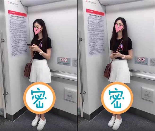 通勤驚見神級正妹 逆天長腿超誘惑(圖/摘自微博/哈喽W女王)