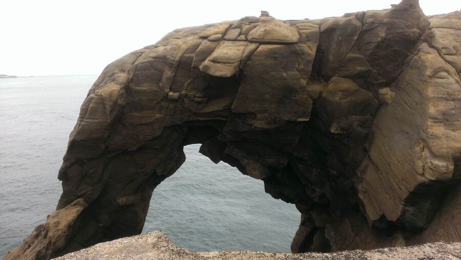 維妙維肖的象鼻岩成為網路熱門拍照景點。（圖取改過北市漁業處官網）