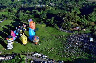 台東去年景點遊客破800萬人次 鹿野熱氣球居冠