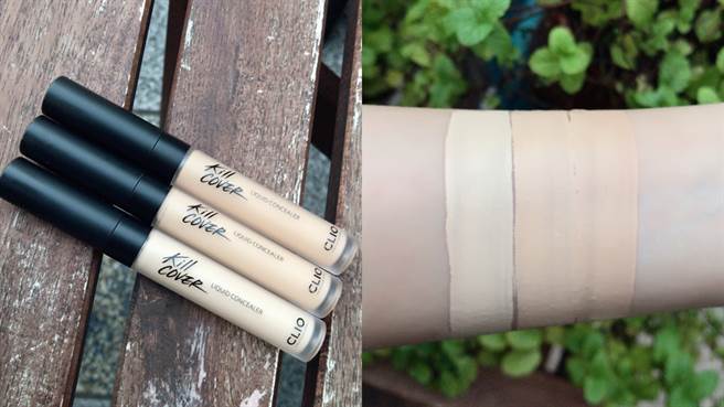 无瑕美肌雾感遮瑕笔手部试色，左至右色号：03亮肤色、04粉肤色、05自然色。（图／邱映慈摄影）
