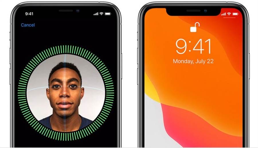 分析師預測，用於2020年新iPhone 中的Face ID會有所升級。（摘自蘋果官網）
