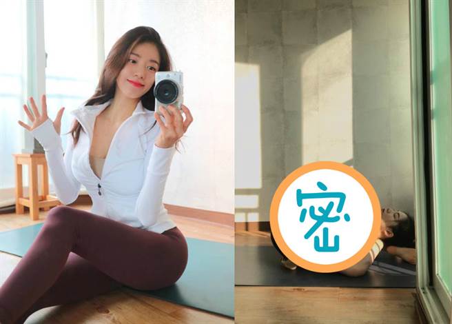 韩国瑜珈妹人体对折 老司机露邪笑(图翻摄自IG/kimsunghee___)