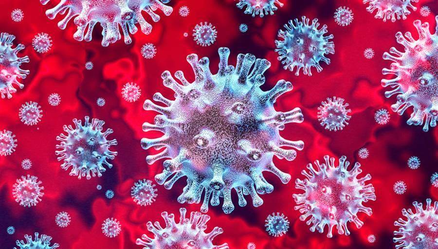 武漢爆發的新型冠狀病毒疫情日益嚴重，圖為冠狀病毒示意圖。（達志影像）