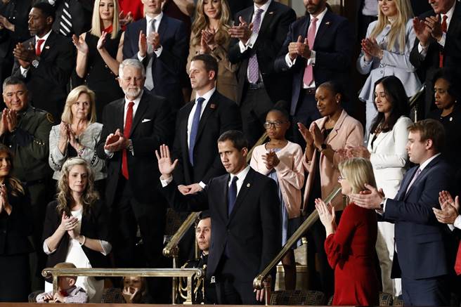 委内瑞拉反对派领袖瓜伊多是特别嘉宾。（图／美联社）