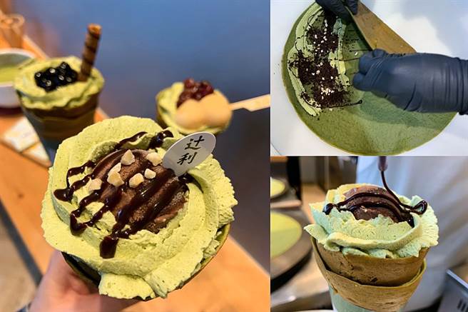 gelato pique café與 TSUJIRI 辻利茶舗合作推出三款抹茶可麗餅。（圖／楊婕安攝）